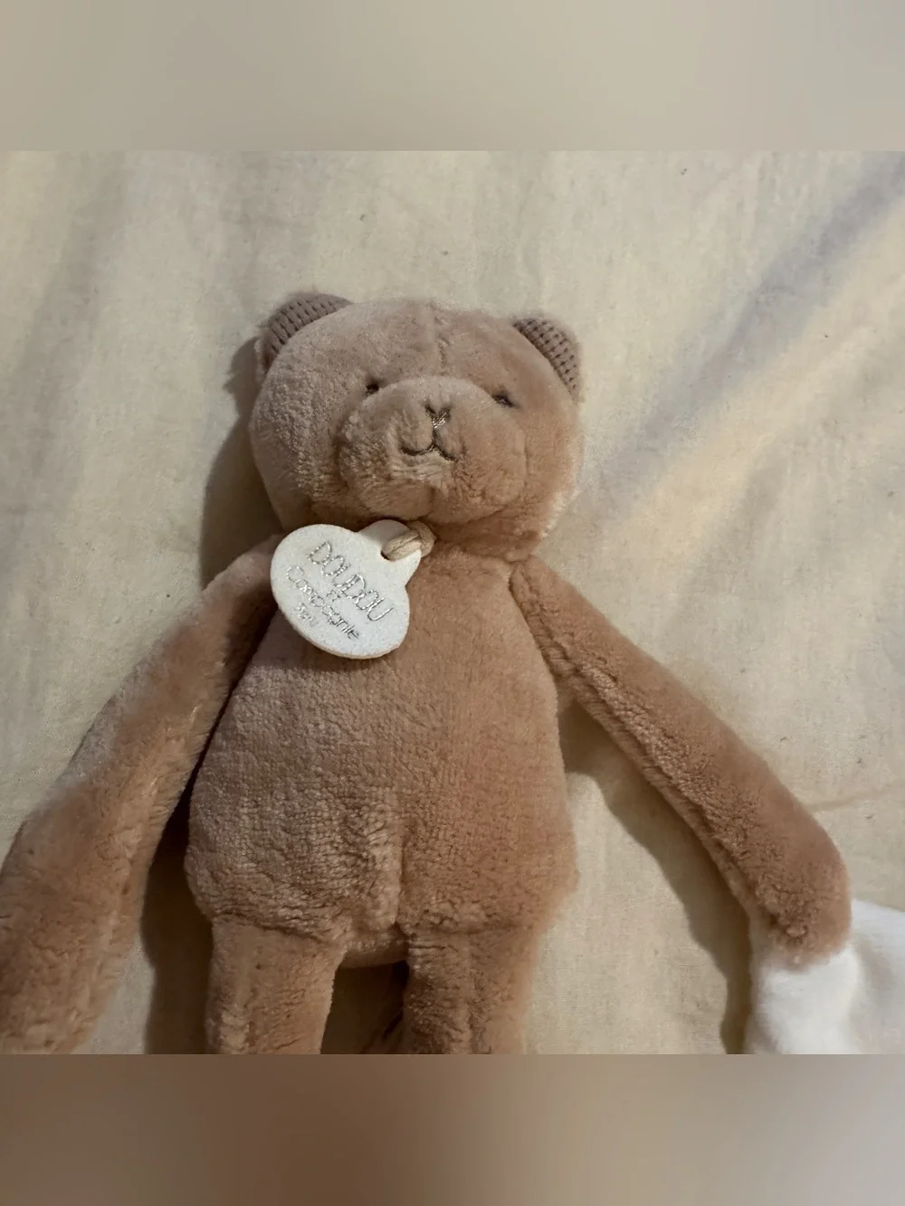 Doudou et Compagnie Beige Plush Bear Lovey